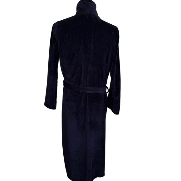 Home by Cher Wellhouse Navy Blue Long Sleeve Bathrobe Men’s Size XL Terry Cloth - Picture 4 of 14